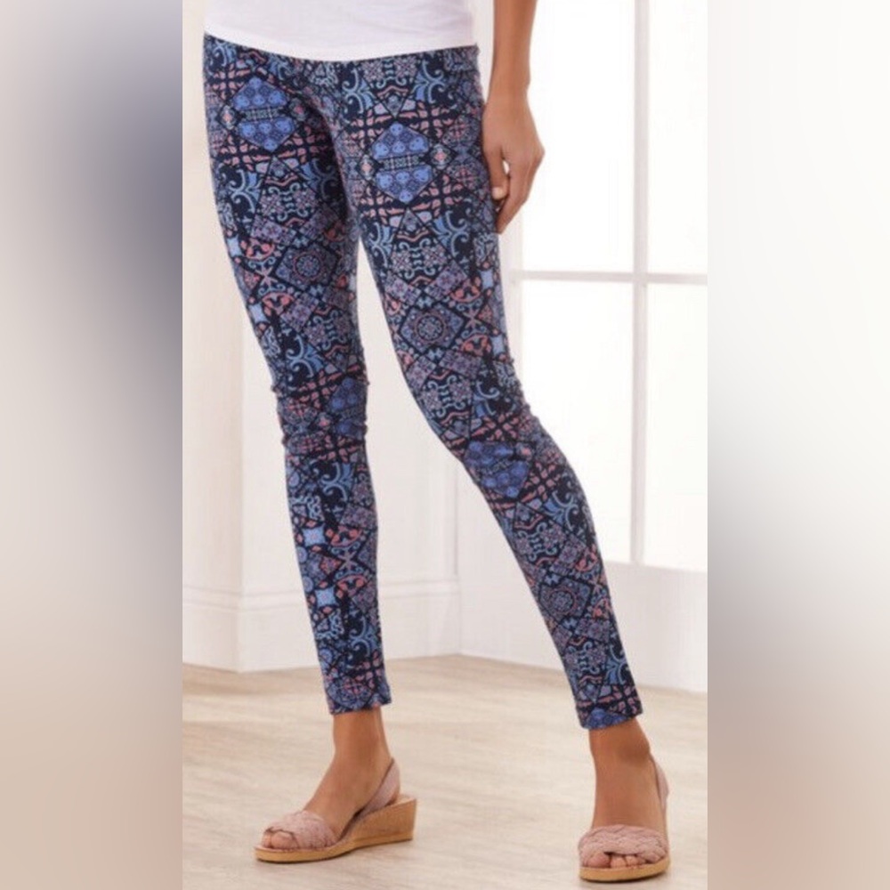 Soft surroundings womems patten leggings size PM